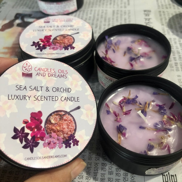 Sea Salt and Orchid Luxury Scented Candle